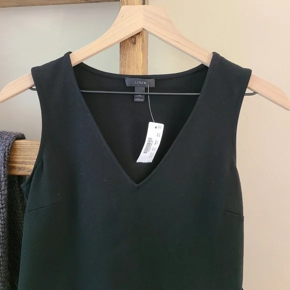 J.Crew Black Peplum Blouse with Velvet Trim (Size XS) NWT - Picture 4 of 6